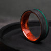 Handcrafted Malachite Inlay Carbon Fiber Ring - BerchJewelry