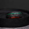 Handcrafted Malachite Inlay Carbon Fiber Ring - BerchJewelry