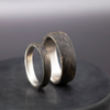 Wavy Carbon Fiber & Titanium Ring with Gold Veins