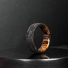 Forged Carbon Fiber and Bocote Wood Engagement Ring - BerchJewelry
