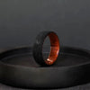 Snakewood Forged Carbon Wedding Band for Men - BerchJewelry