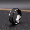 Men’s Ceramic Ring with Carbon Fiber Inlay – Black Gold Wedding Band, Unique Gift for Him - BerchJewelry