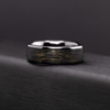 Men’s Ceramic Ring with Carbon Fiber Inlay – Black Gold Wedding Band, Unique Gift for Him - BerchJewelry
