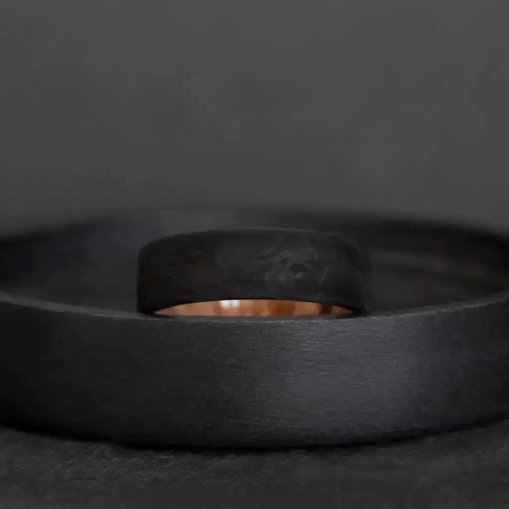 Carbon Fiber and Karelian Birch Wood Ring.